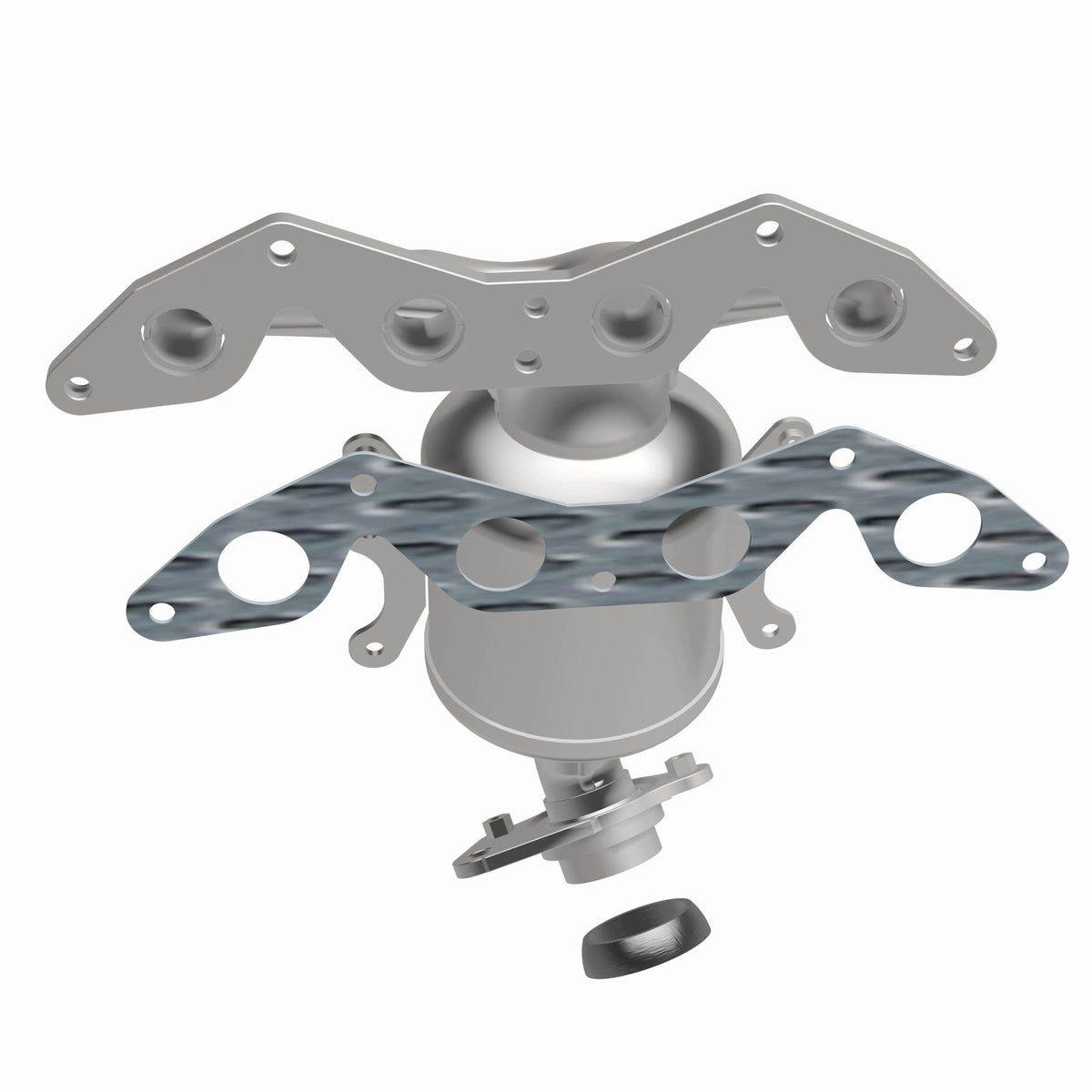 Catalytic Converter with Integrated Exhaust Manifold for HM Grade Federal / EPA Compliant Direct-Fit Manifold Catalytic