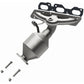 Catalytic Converter with Integrated Exhaust Manifold for HM Grade Federal / EPA Compliant Direct-Fit Manifold Catalytic