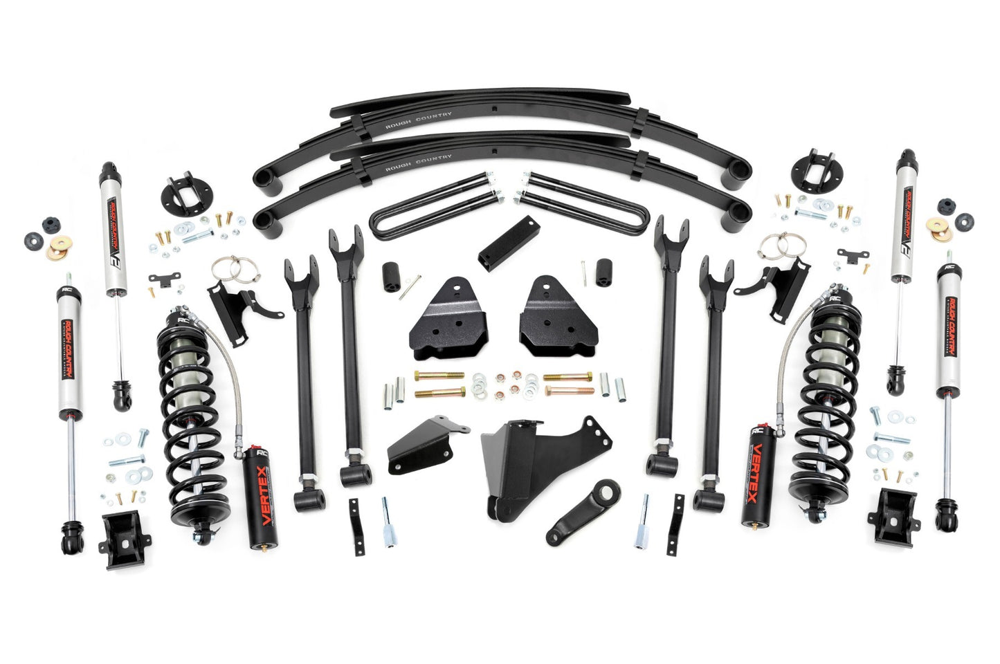 Fits Ford F-250/F-350 SD (05-07) 6" Lift Kit Gas 4 Link RR Spring C/O V2 58358
