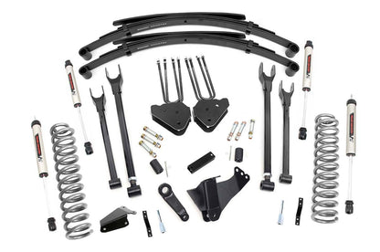 Fits Ford F-250/F-350 SD (05-07) 6" Lift Kit; Gas; 4 Link; RR Spring; V2; 58370