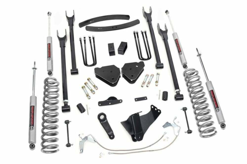 Fits Ford F-250/F-350 SD 4WD (2008-2010) 6" Lift Kit; Gas; 4 Link; 588.2