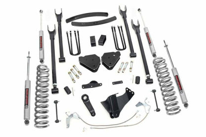 Fits Ford F-250/F-350 SD 4WD (2008-2010) 6" Lift Kit; Gas; 4 Link; 588.2