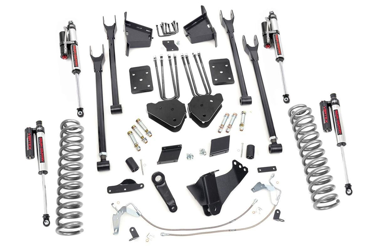Fits Ford F-250 SD 4WD (15-16) 6" Lift Kit; 4 Link; OVLD; Vertex; 58950