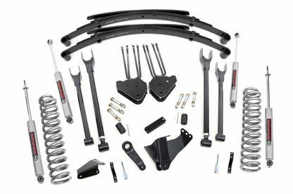 Fits Ford F-250/F-350 SD (05-07) 8" Lift Kit; 4 Link; RR Springs; 590.2