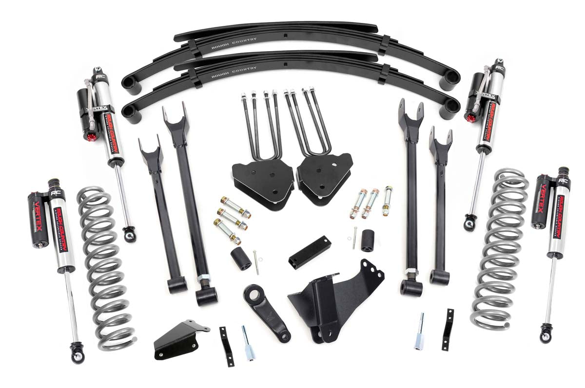 Fits Ford F-250/F-350 SD (05-07) 8" Lift Kit; 4 Link; RR Springs; Vertex; 59050