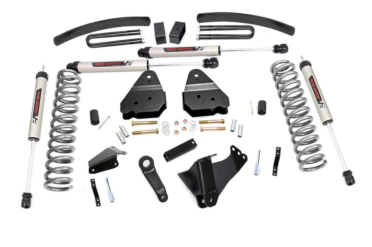 Fits Ford F-250/F-350 Super Duty 4WD (2005-2007) 6 Inch Lift Kit; Gas; V2; 59670