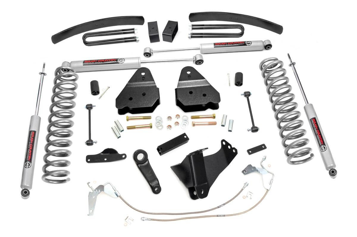 Fits Ford F-250/F-350 Super Duty 4WD (2008-2010) 6 Inch Lift Kit; Gas; 597.2