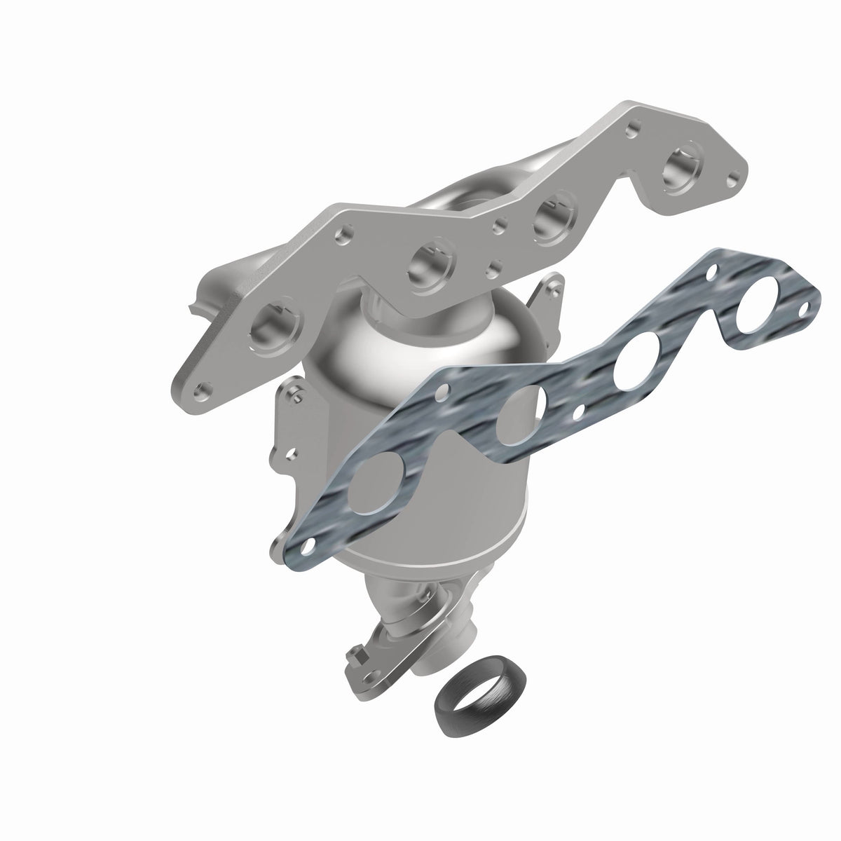 Catalytic Converter with Integrated Exhaust Manifold for HM Grade Federal / EPA Compliant Direct-Fit Manifold Catalytic