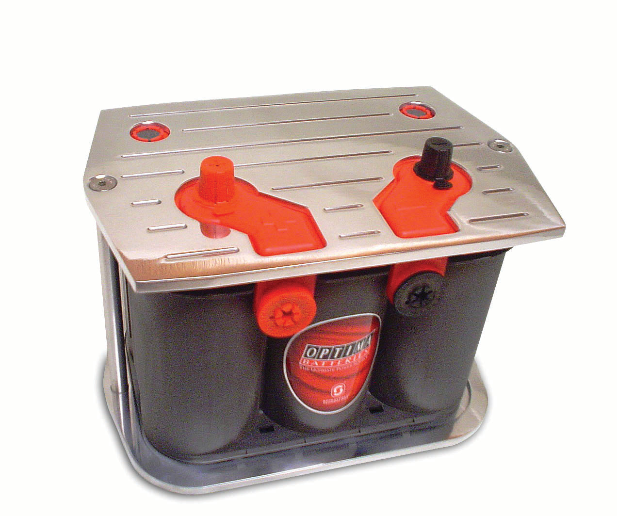 Battery Box 11.5 IN 7.75 IN Aluminum Polished Silver 48220