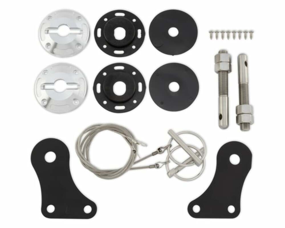 Billet/SS Hood Pin Set fits Ford Mustang 05-09 Drake Muscle Cars -5R3Z-6316892-K