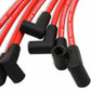 Mallory 604 8mm Red Pro Wire Spark Plug Wire Set Small Block Chevy Skt. Cap Over