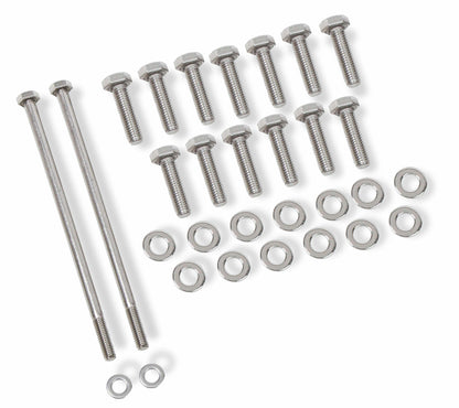 Mr. Gasket Oil Pan Bolt Set - Polished Stainless Steel - 60851G
