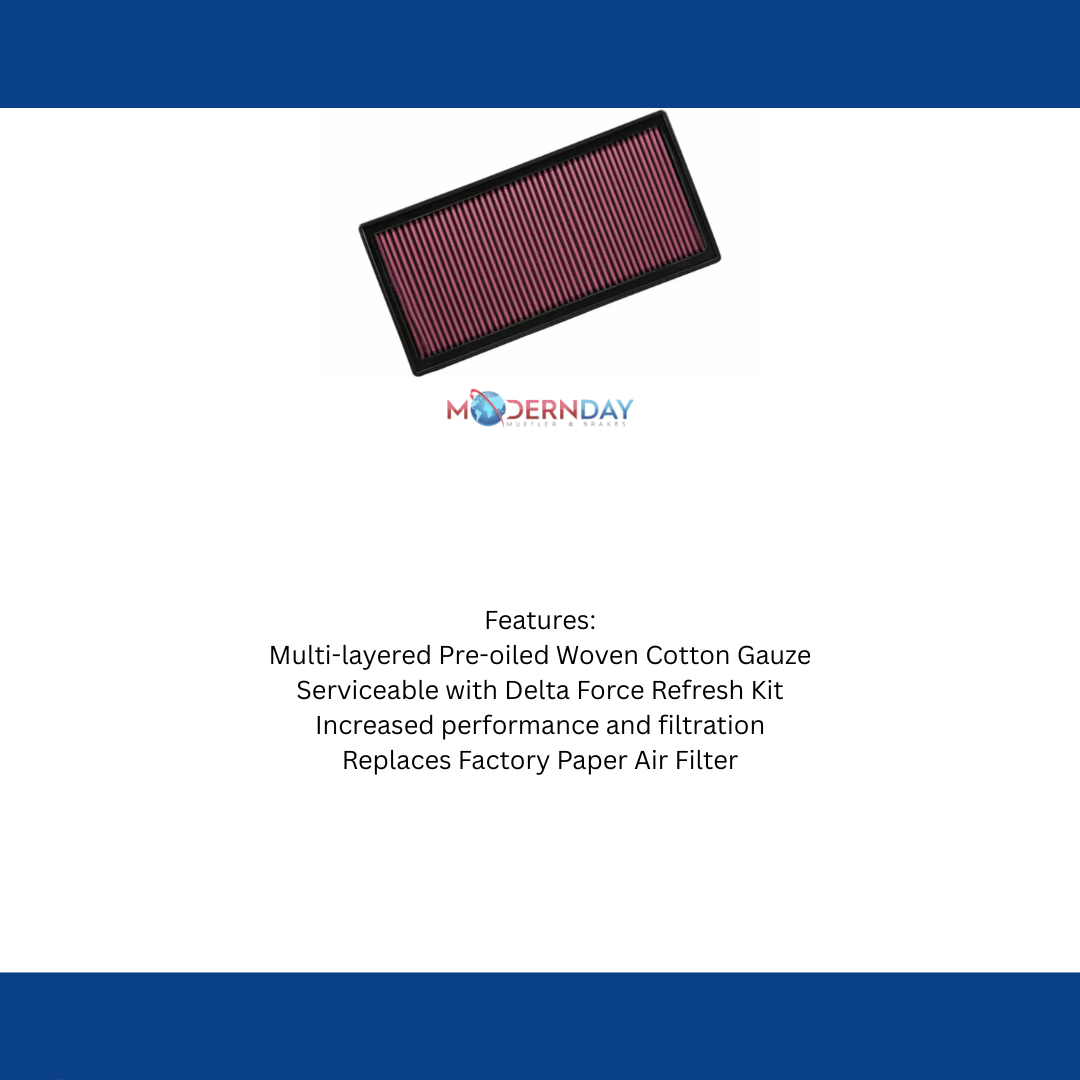 Fits 1998-2002 Chevrolet Camaro, Flowmaster Flat Panel Style Air Filter 615030