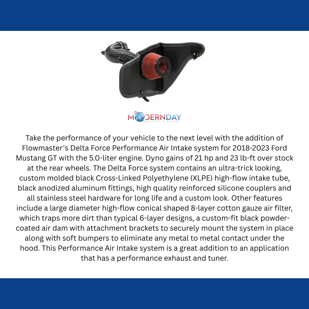 Fits 2018-2023 Ford Mustang; Delta Force Performance Air Intake - 615187