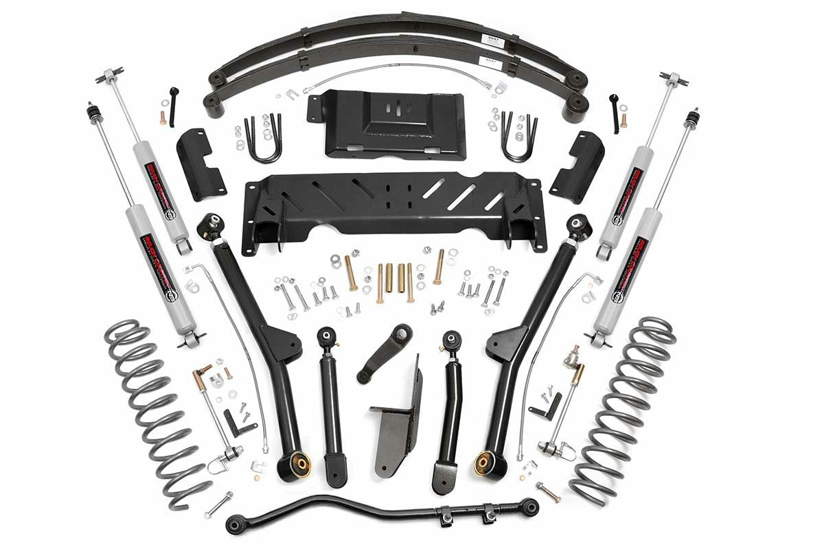 Fits Jeep Cherokee XJ 4WD (84-01) 4.5" Lift Kit Long Arm RR Leafs NP242 61722