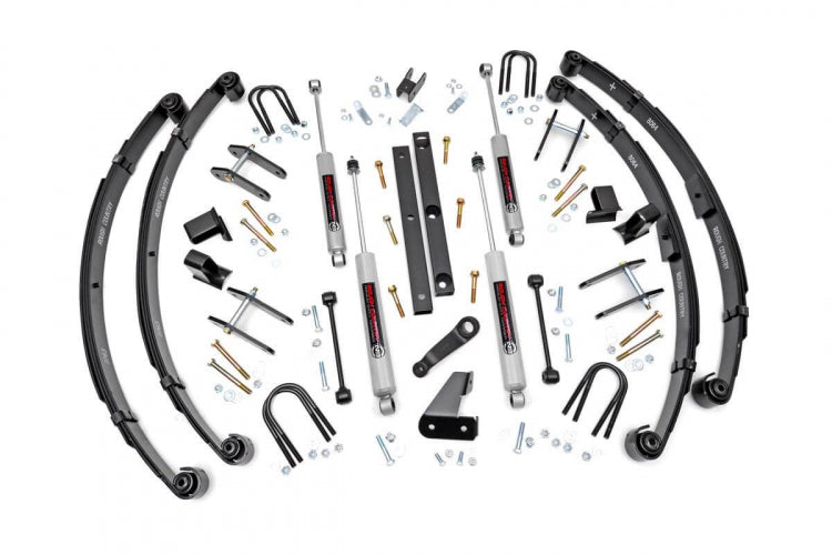 Fits Jeep Wrangler YJ 4WD (1987-1995) 4.5 Inch Lift Kit; Power Steering; 618.2