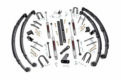Fits Jeep Wrangler YJ 4WD (1987-1995) 4.5 Inch Lift Kit; Power Steering; 618.2