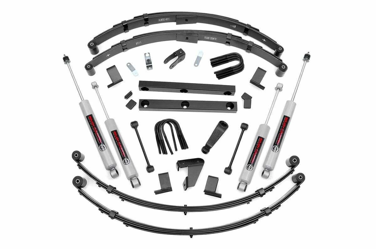 Fits Jeep Wrangler YJ 4WD (1987-1995) 4 Inch Lift Kit; Power Steer; 620N2