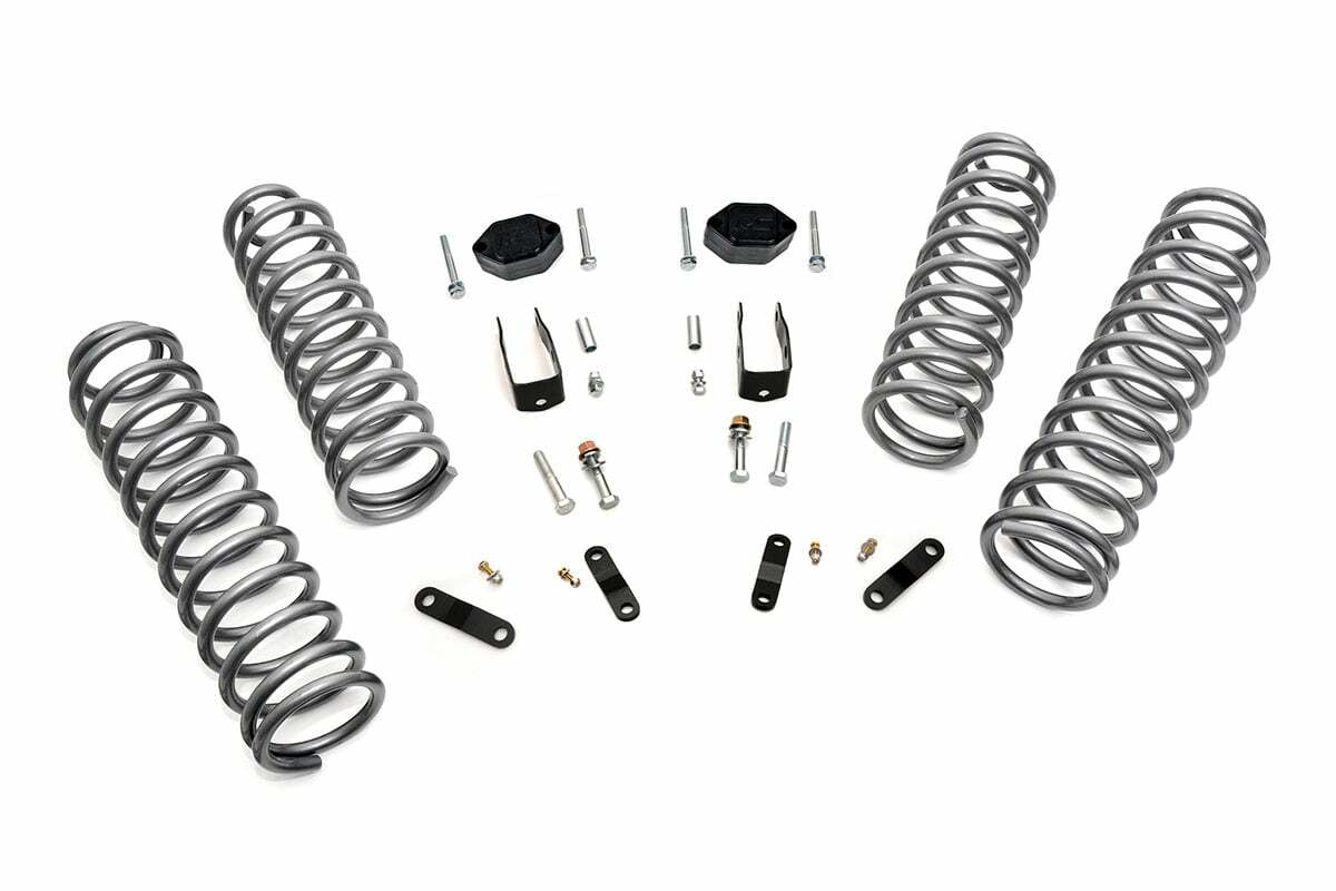Fits Jeep Wrangler JK 4WD (2007-2018) 2.5 Inch Lift Kit; Coils; No Shocks; 624