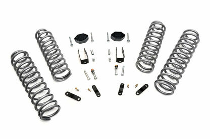 Fits Jeep Wrangler JK 4WD (2007-2018) 2.5 Inch Lift Kit; Coils; No Shocks; 624