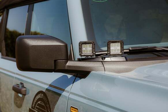 Fits 2021-2023 Ford Bronco Mirror Led Light Mounts 628-28AOR