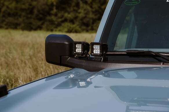 Fits 2021-2023 Ford Bronco Mirror Led Light Mounts 628-28AOR