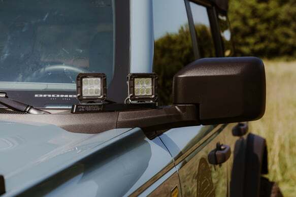 Fits 2021-2023 Ford Bronco Mirror Led Light Mounts 628-28AOR