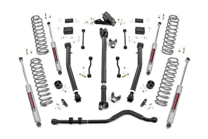 Fits Jeep Wrangler JL 4WD (2018-2023) 3.5" Lift Kit; Adj Lower; FR D/S; 62830