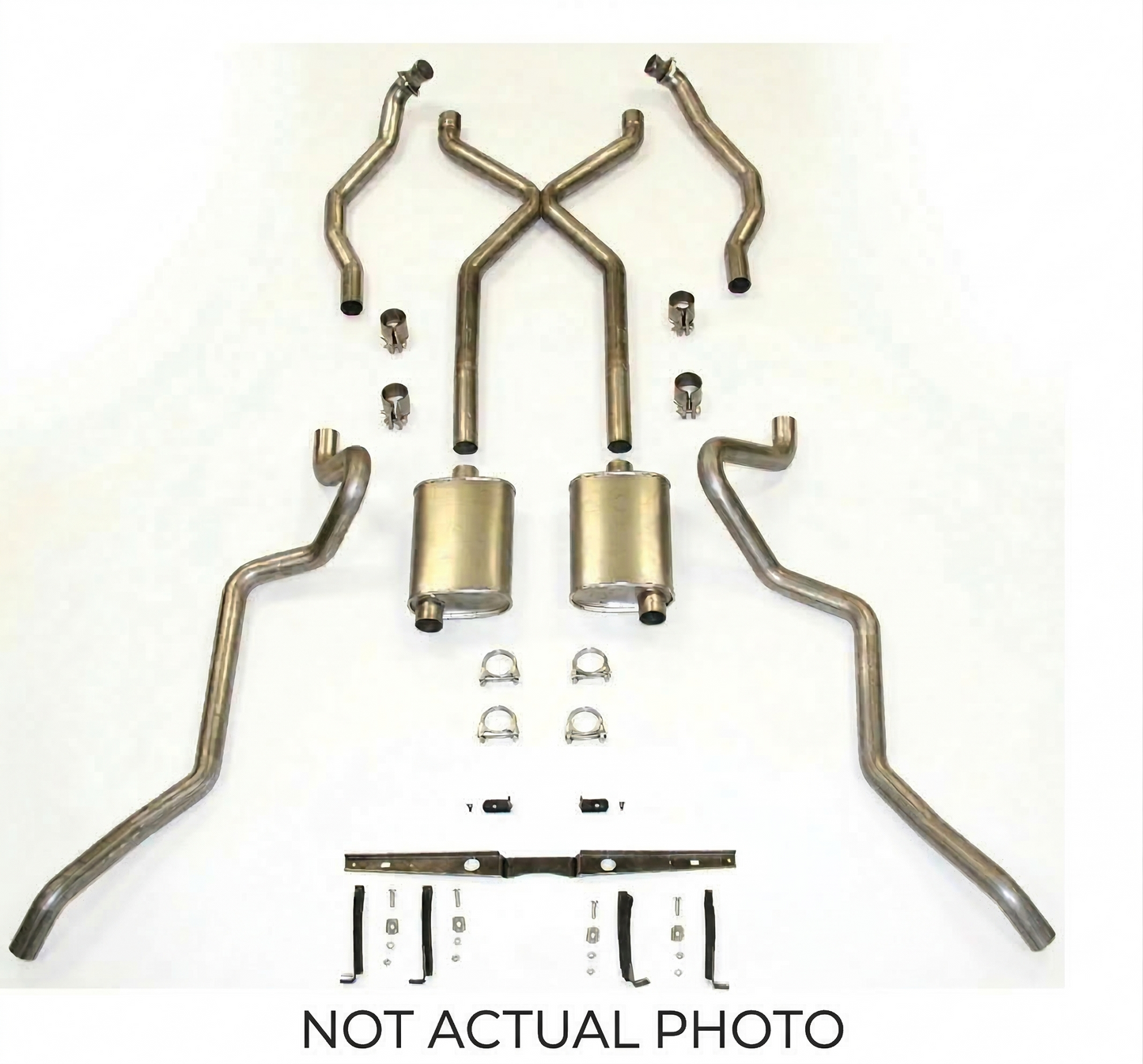 Fits 1955 - 1957 Chevrolet Full Size  Exhaust System 63087