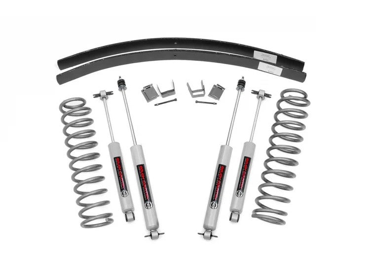 Fits Jeep Cherokee XJ 2WD/4WD (1984-2001) 3 Inch Lift Kit; RR Springs; 630N2