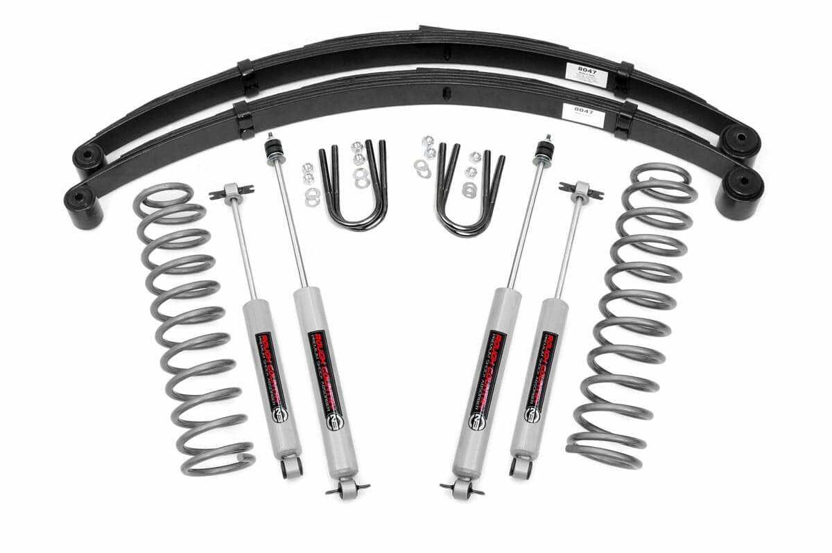 Fits Jeep Cherokee XJ 2WD/4WD (1984-2001) 3 Inch Lift Kit; RR Springs; 630N2