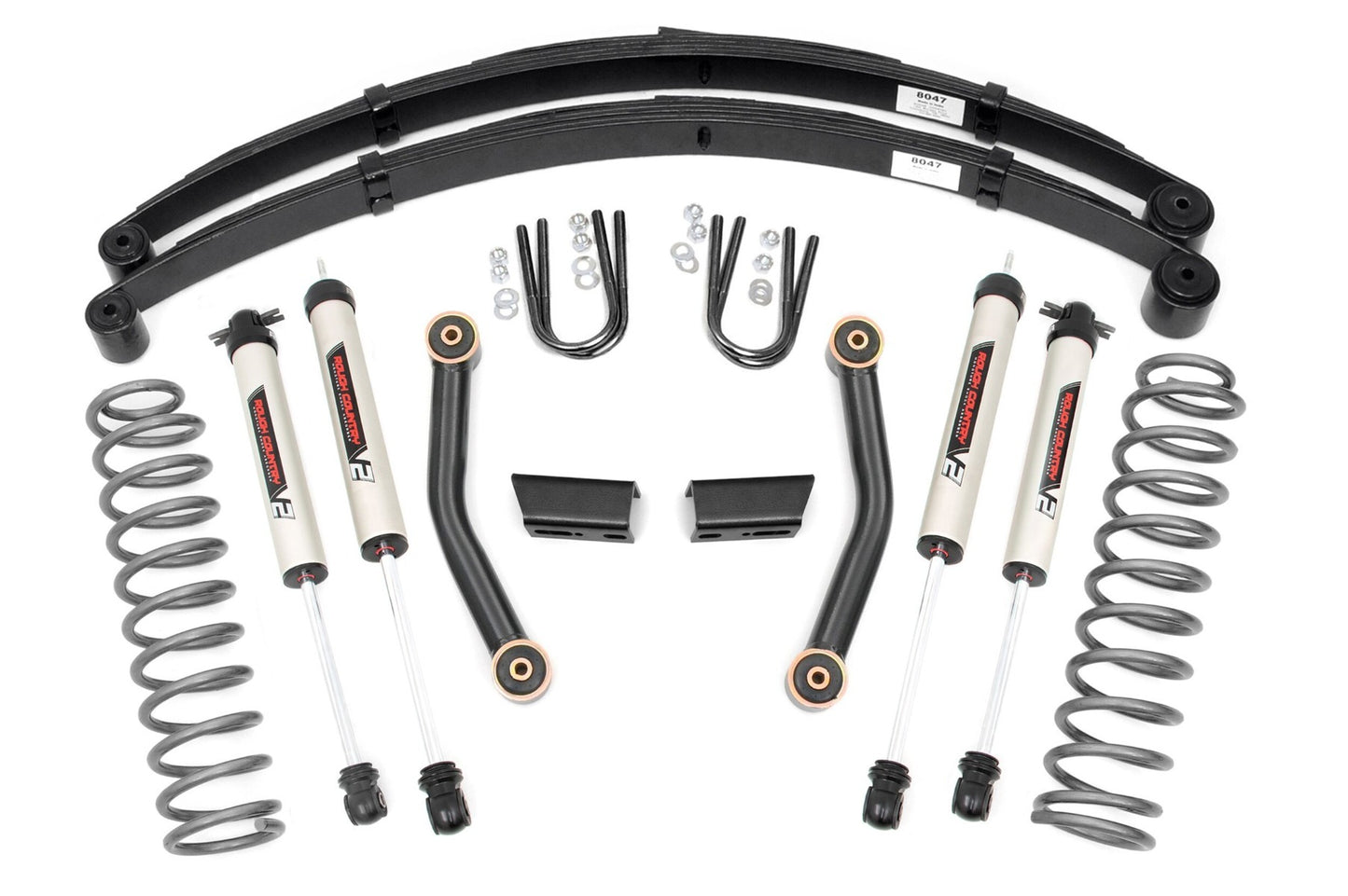 Fits Jeep Cherokee XJ (84-01) 3 Inch Lift Kit; Series II; RR Springs; V2; 630X70