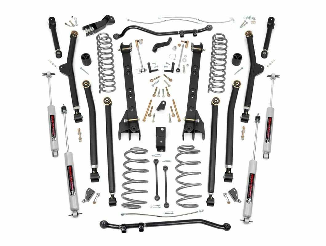 Fits Jeep Wrangler Unlimited 4WD (2004-2006) 6 Inch Lift Kit; Long Arm; 63122