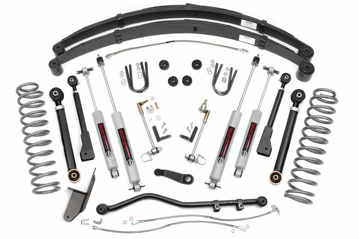 Fits Jeep Cherokee XJ 2&4WD (84-01) 4.5" Lift Kit; RR Springs; X-Series; 63330