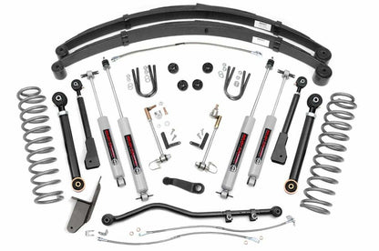 Fits Jeep Cherokee XJ 2&4WD (84-01) 4.5" Lift Kit; RR Springs; X-Series; 63330