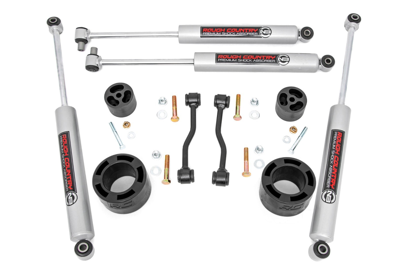 Fits Jeep Gladiator JT 4WD (2020-2023) 2.5 Inch Leveling Kit; Spacers; N3 63430A