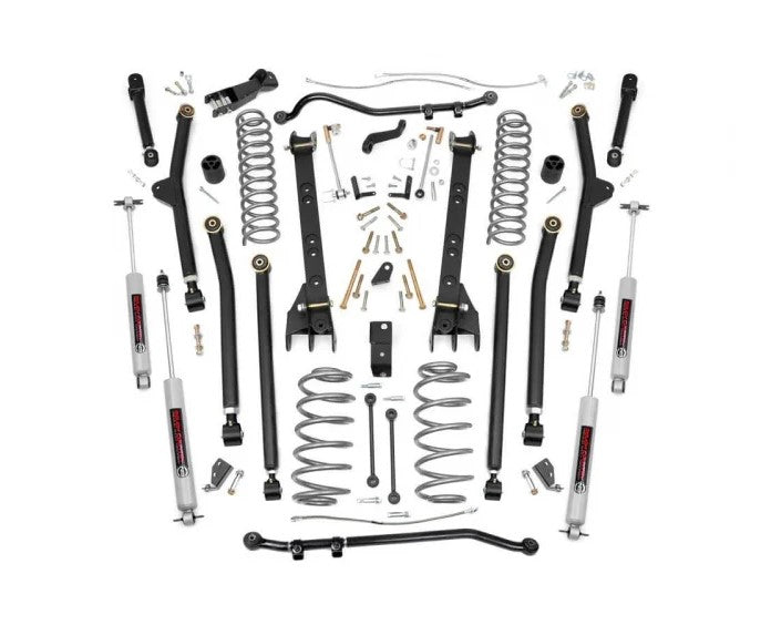 Fits Jeep Wrangler Unlimited 4WD (2004-2006) 4 Inch Lift Kit; Long Arm; 63830