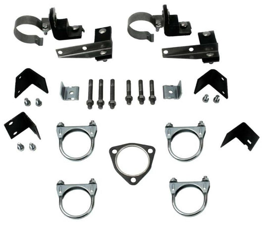 Fits 1955 Chevrolet Full Size 8 cyl. Dual with 57 Manifolds without Crossover Pipes Clamp And Hanger Kit 64013