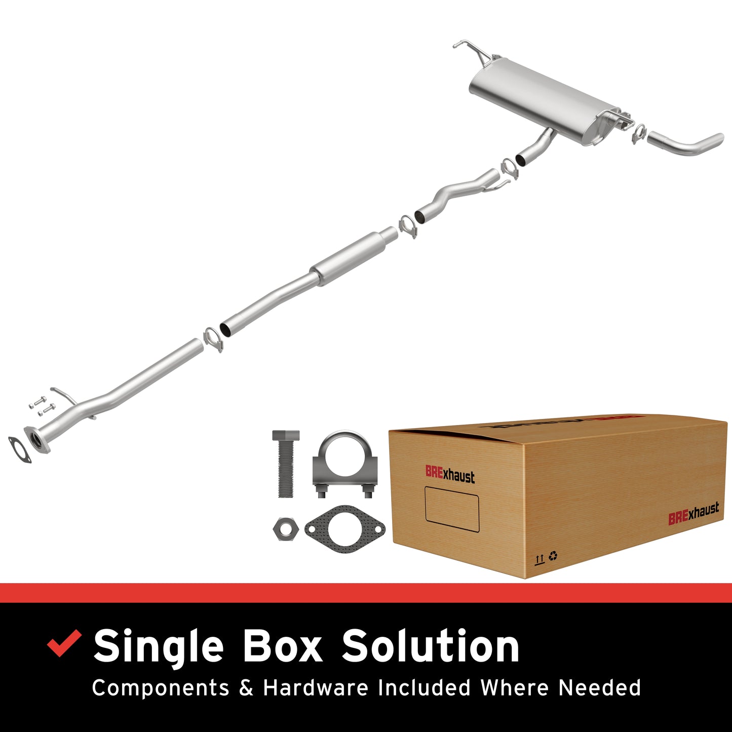 2014-2018 Nissan Rogue Direct-Fit Replacement Exhaust System 106-0758