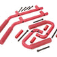 Fits Jeep Wrangler JK (07-18) Grab Handles; Steel; FR & RR; Red; 6503RED