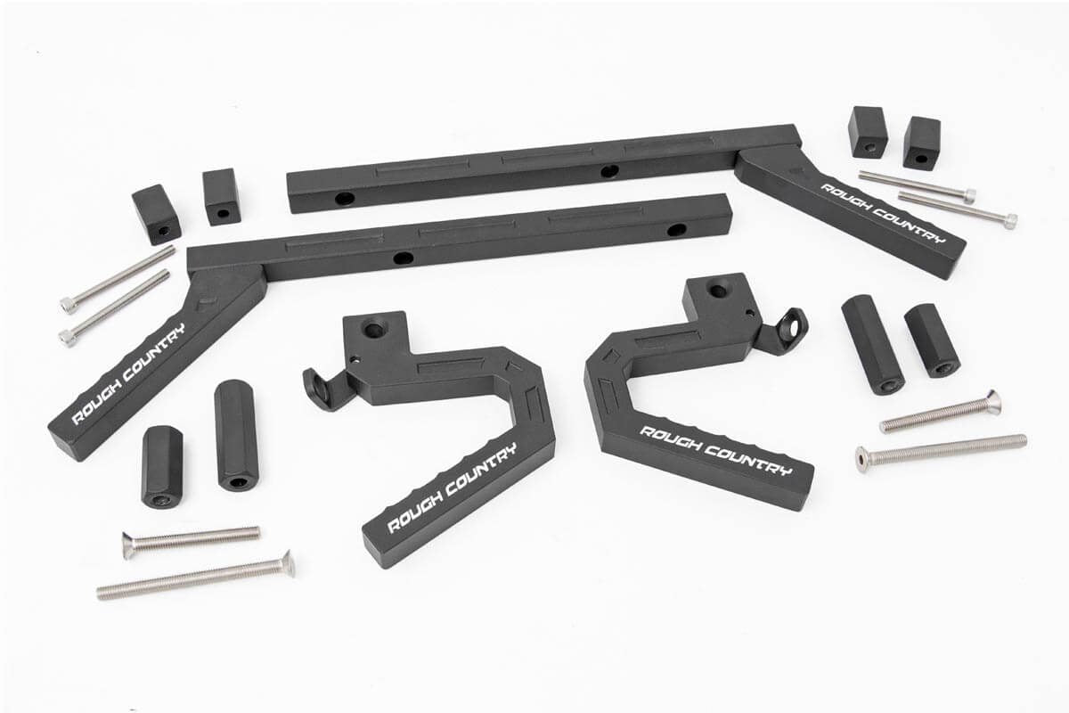 Fits Jeep Wrangler JK (07-18) Grab Handles; Alum; FR & RR; 6509