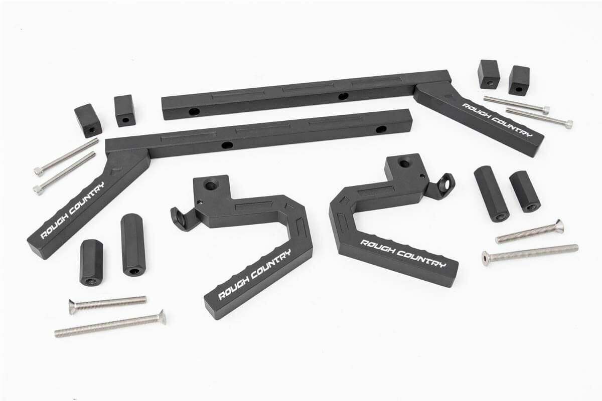Fits Jeep Wrangler JK (07-18) Grab Handles; Alum; FR & RR; 6509