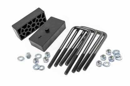Fits Chevy/GMC 2500HD (11-19) 1.5 Inch Block And U-Bolt Kit; 6551