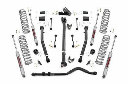 Fits Jeep Wrangler Unlimited 4WD (18-23) 3.5" Lift Kit; Adj Lower; FR D/S; 65531