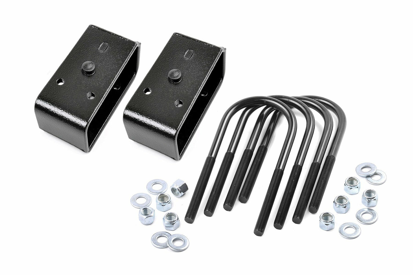 Fits Ford F-250 Super Duty 2WD/4WD (2005-2010) 2 Inch Block & U-Bolt Kit; 6557