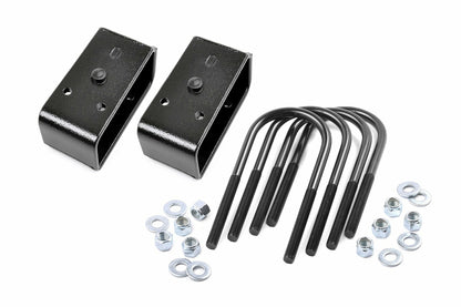 Fits Ford F-250 Super Duty 2WD/4WD (2005-2010) 2 Inch Block & U-Bolt Kit; 6557