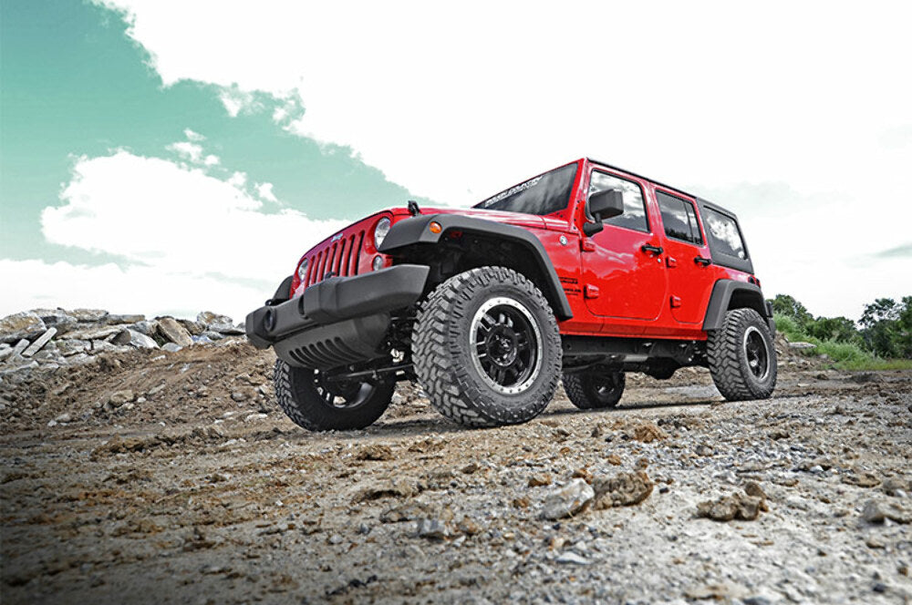Fits Jeep Wrangler JK (2007-2018) 2.5" Lift Kit; Spacers; 656