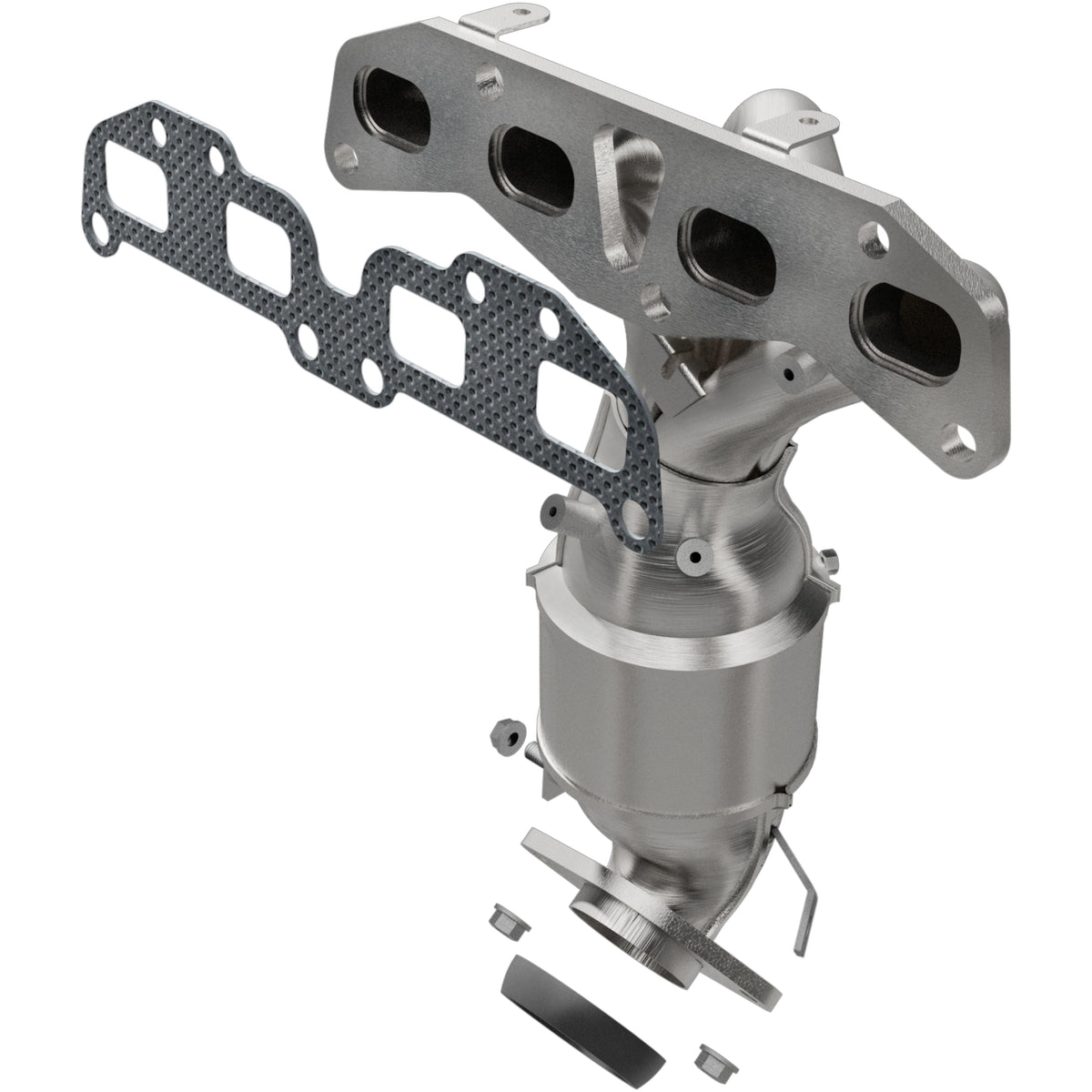 Catalytic Converter with Integrated Exhaust Manifold for HM Grade Federal / EPA Compliant Direct-Fit Manifold Catalytic