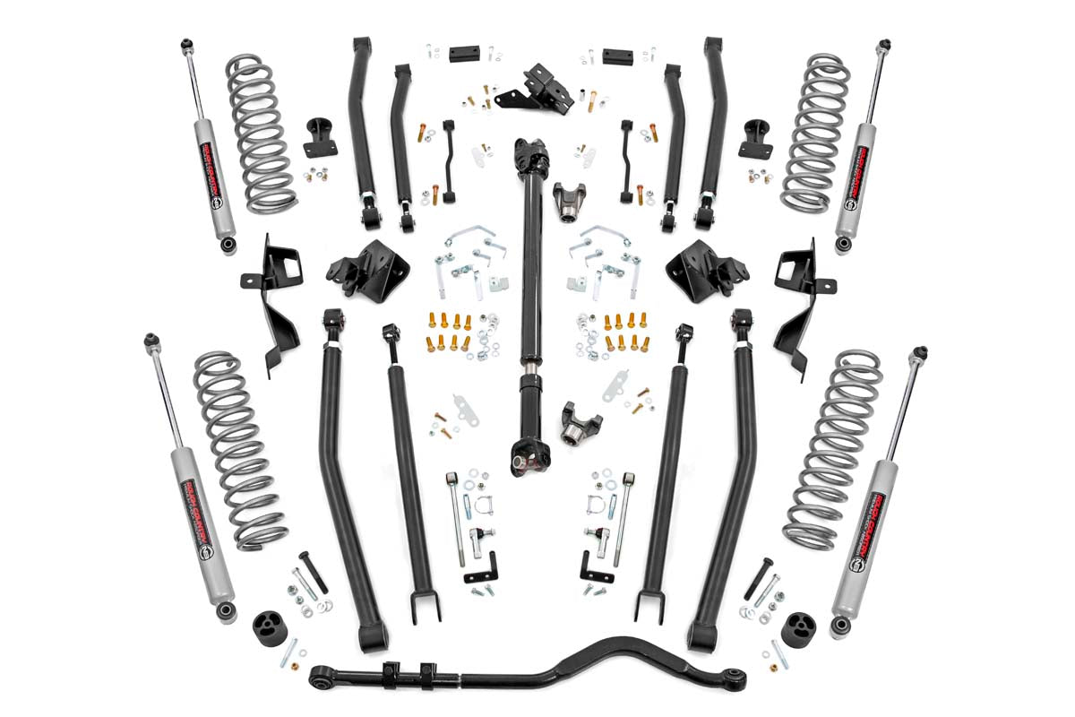 Fits Jeep Wrangler Unlimited 4WD (2018-2023) 6 Inch Lift Kit; Long Arm; 66030