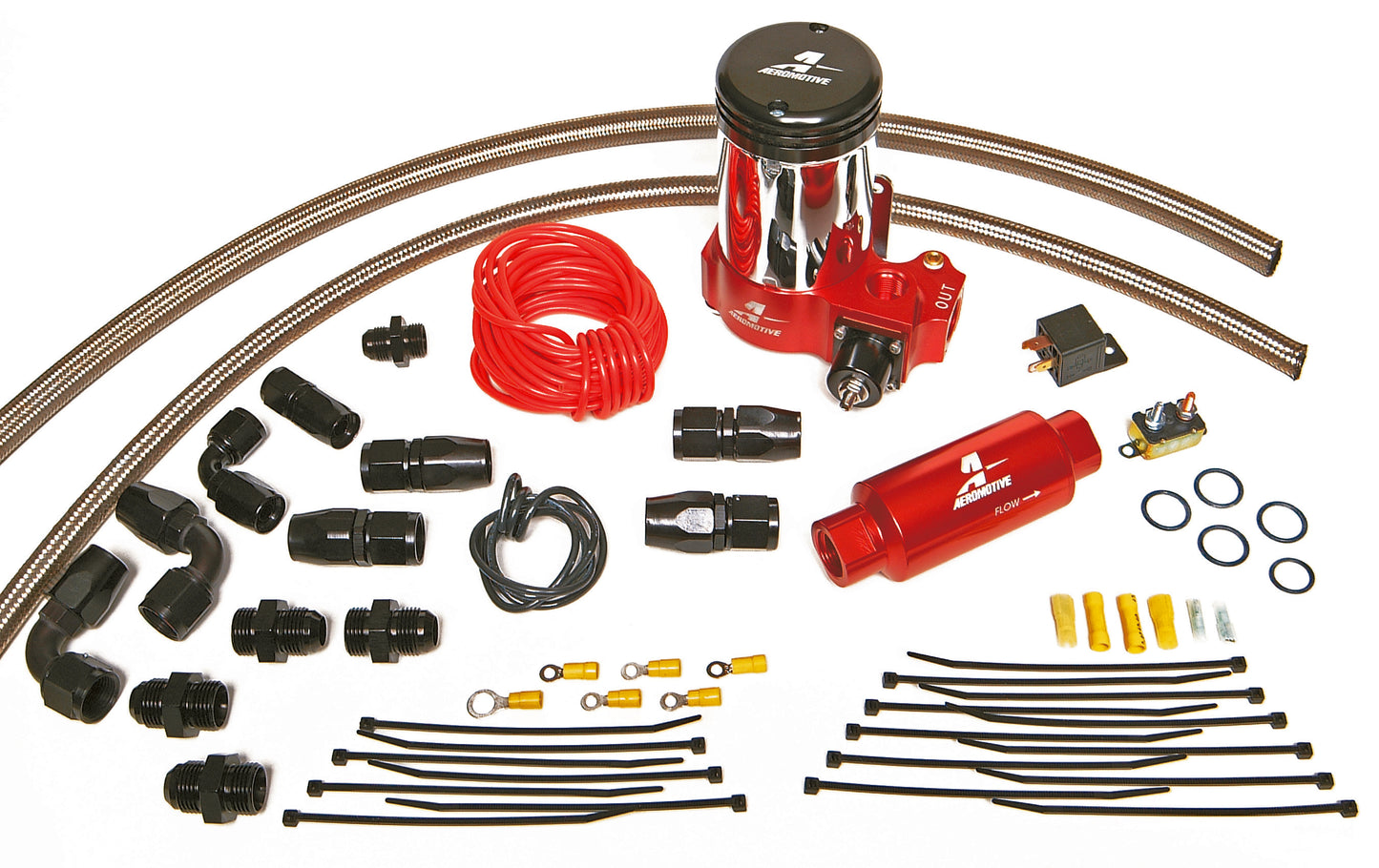Fuel Pump Complete Kit High Flow EFI Performance Universal Fit Aeromotive 17202-BGPL